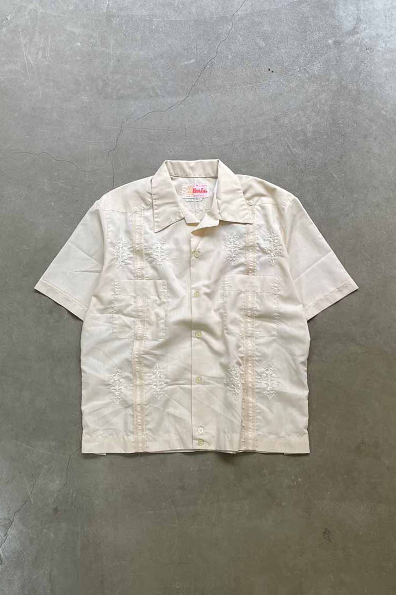 MADE IN MEXICO 70'S S/S CUBA SHIRT / IVORY [SIZE: L USED]
