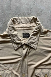 S/S KNIT SHIRT / BEIGE [SIZE: L USED]