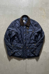90'S QUILTING PUFF JACKET/ NAVY [SIZE:M USED]