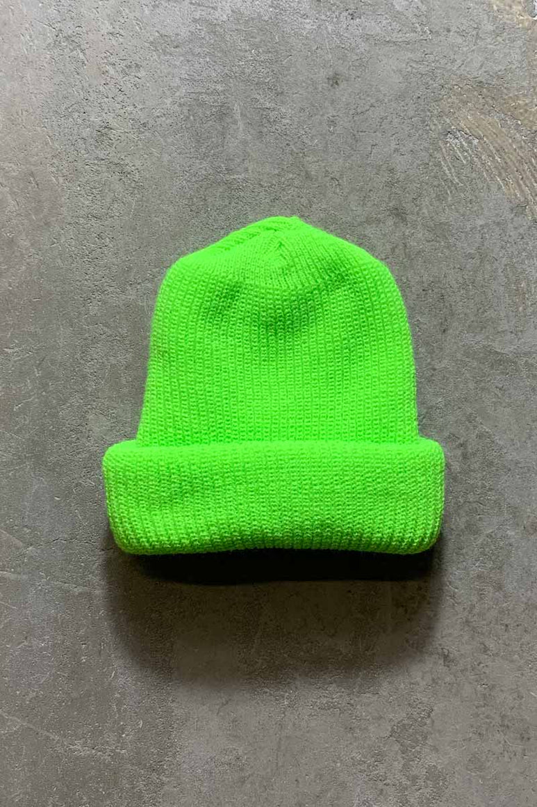 MADE IN USA ACRYLIC WATCH KNIT CAP / NEON YELLOW [NEW]