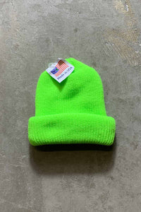MADE IN USA ACRYLIC WATCH KNIT CAP / NEON YELLOW [NEW]