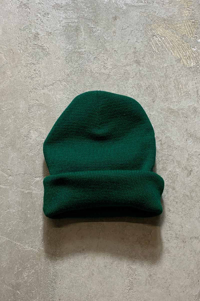 ACRYLIC KNIT CAP / GREEN [SIZE: ONE SIZE DEADSTOCK/NOS]