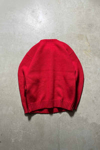90'S WOOL KNIT SWEATER / RED [SIZE:M USED]