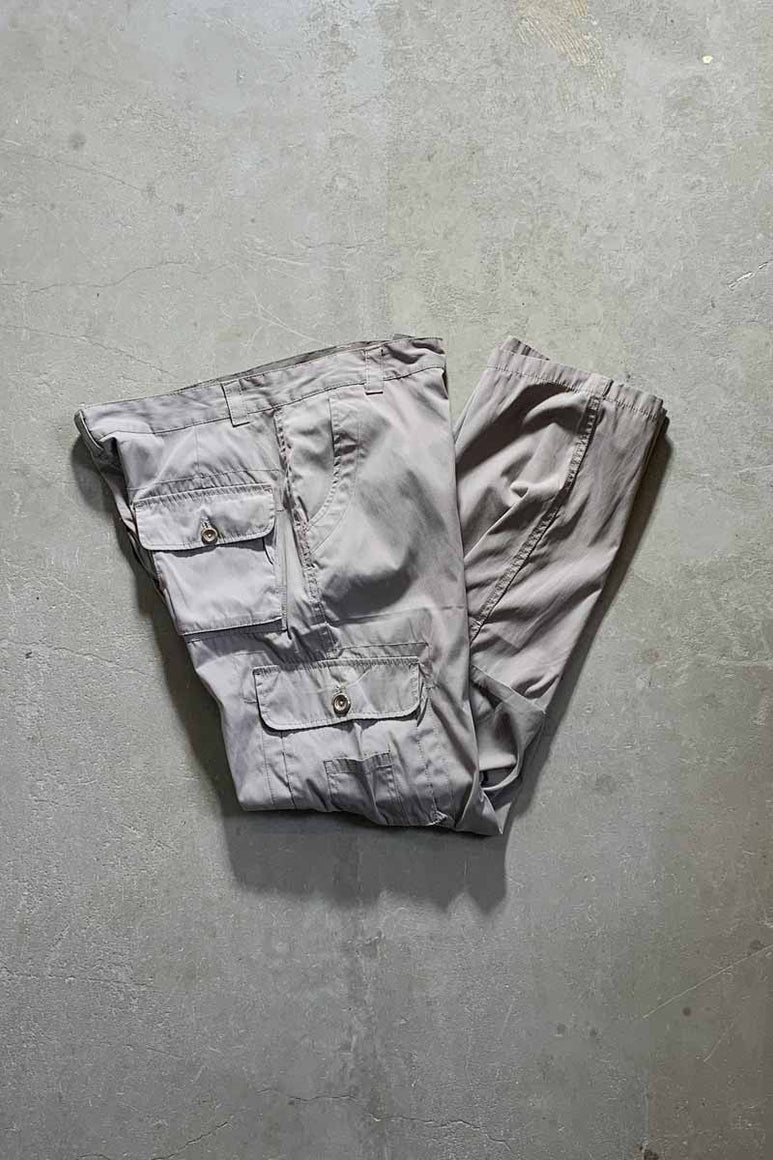 Y2K EARLY 00'S CARGO PANTS / LIGHT GRAY [SIZE: M USED]