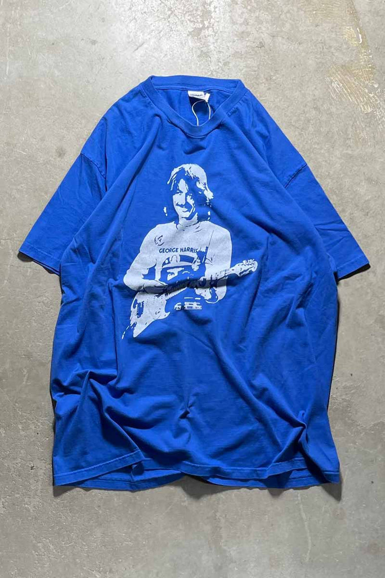 S/S GEROGE HARRIS BAND T-SHIRT / BLUE [SIZE: XL USED]