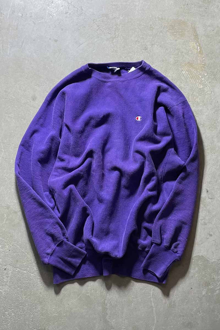 MADE IN USA 90'S REVERSE WEAVE ONE POINT SWEATSHIRT/ PURPLE [SIZE:2XL USED]