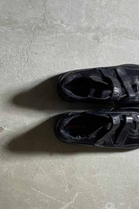 MADE IN ITALY VELCRO LEATHER SNEAKERS / BLACK [SIZE: US8.5(26.5cm相当) USED]