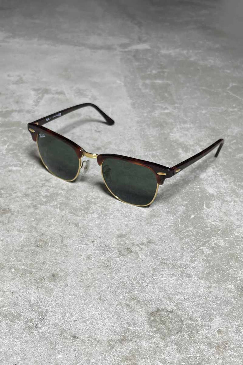 RB3016 W0366 CLUBMASTER SUNGLASSES / BROWN/GOLD [SIZE: ONE SIZE USED]