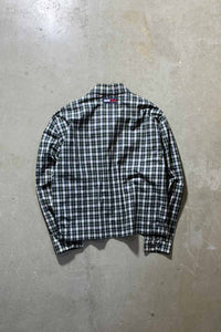 90'S CHECK ZIP UP JACKET / GREEN [SIZE: L USED]