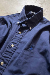 L/S B.D COTTON SHIRT / NAVY [SIZE:M USED]