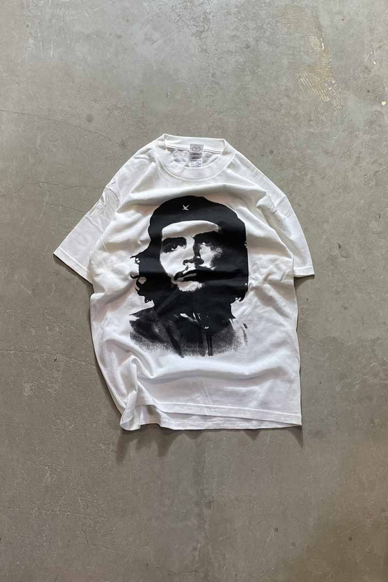 MADE IN USA Y2K EARLY 00'S CHE GUEVARA PRINT T-SHIRT / WHITE [SIZE: M USED]