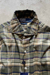 L/S CHECK SHIRT / OLIVE [SIZE:S DEADSTOCK/NOS]