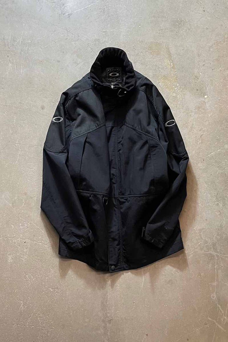 Y2K EARLY 00'S SOFTWARE ZIP UP NYLON JACKET / BLACK [SIZE: L USED]