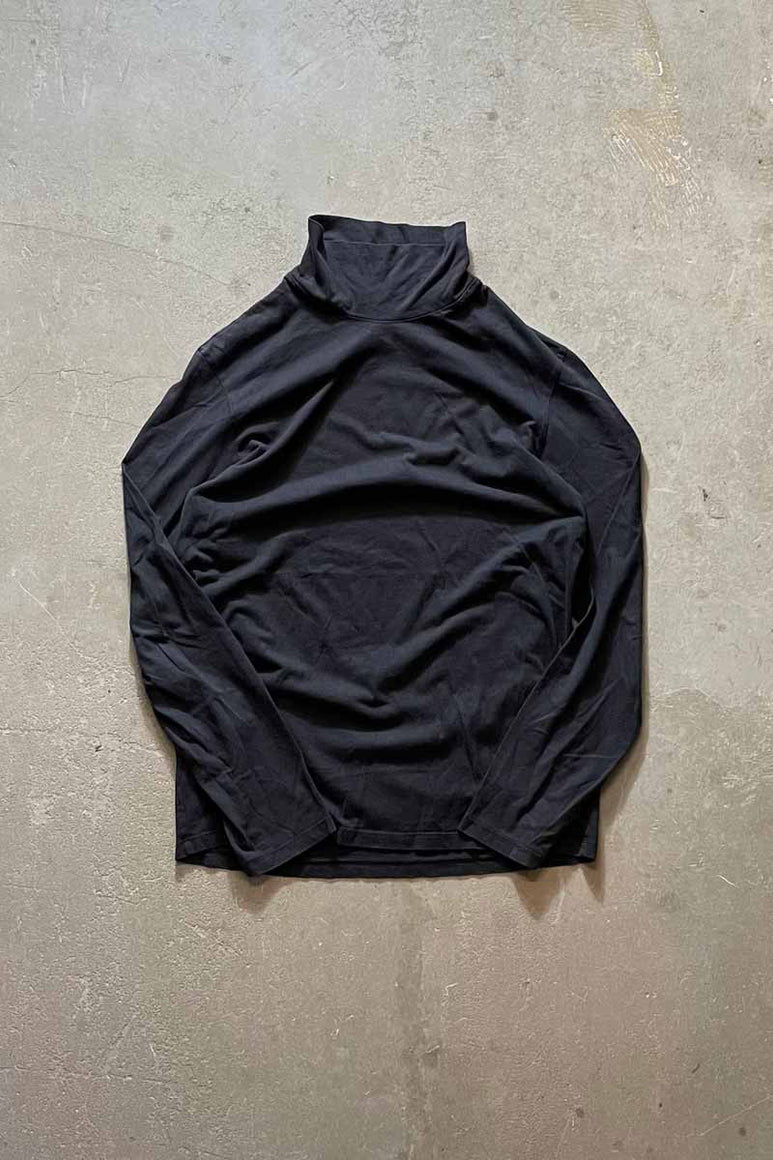 L/S HIGH-NECK TEE SHIRT / BLACK [SIZE: XS USED]
