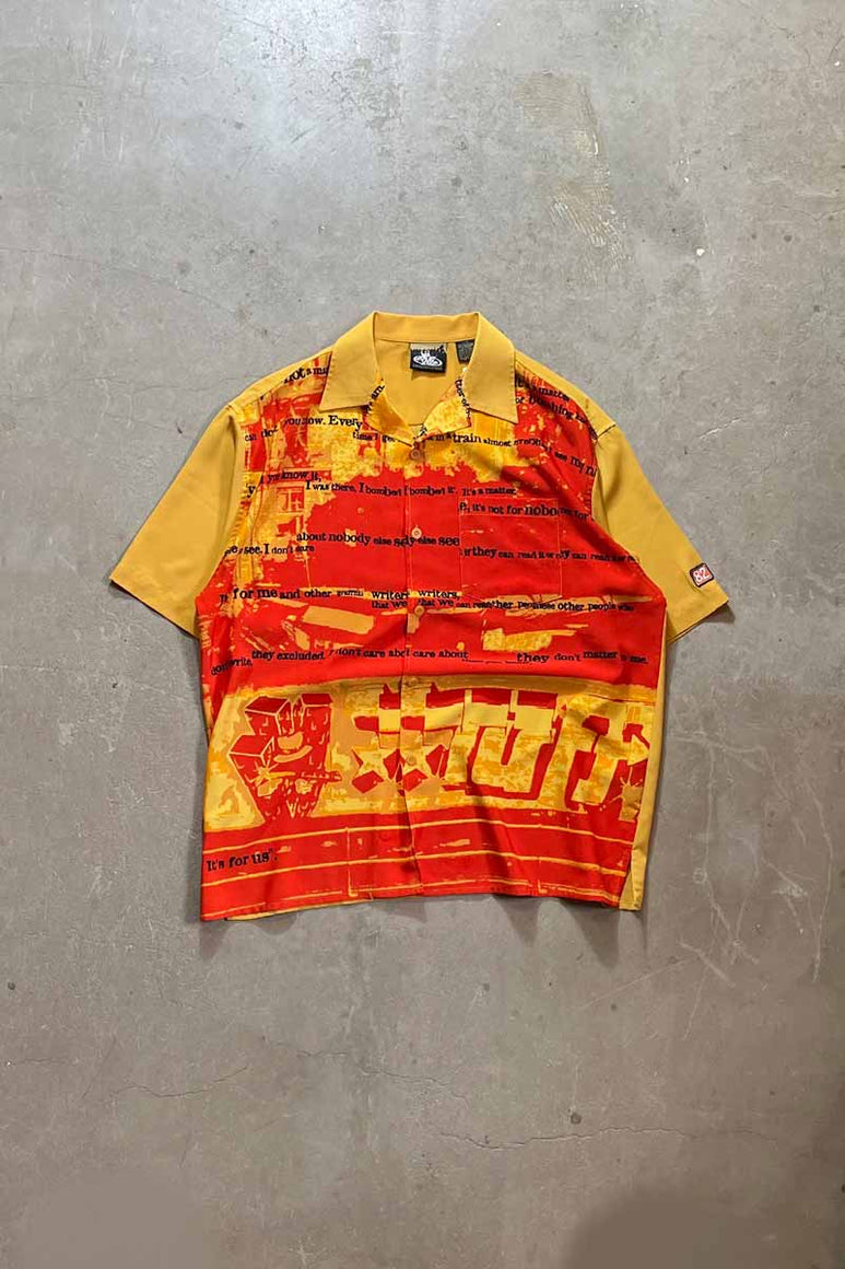 Y2K EARLY 00'S S/S SHIRT / YELLOW [SIZE: L USED]