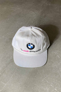 90'S BMW EMBROIDERY 6PANEL CAP / WHITE [SIZE: ONE SIZE USED]
