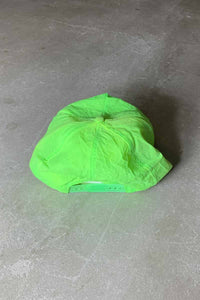 90'S NEW PORT EMBROIDERY NYLON 6PANEL CAP / NEON GREEN [SIZE: ONE SIZE USED]