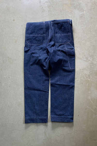 MADE IN USA 80'S TROUSER TYPE DENIM OVERALL / INDIGO [SIZE: W32L32 USED]
