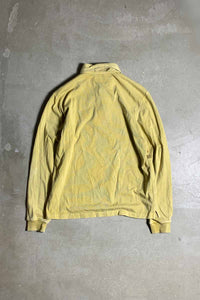 L/S BORDER DESIGN RUGBY SHIRT / MUSTARD [SIZE: L USED]