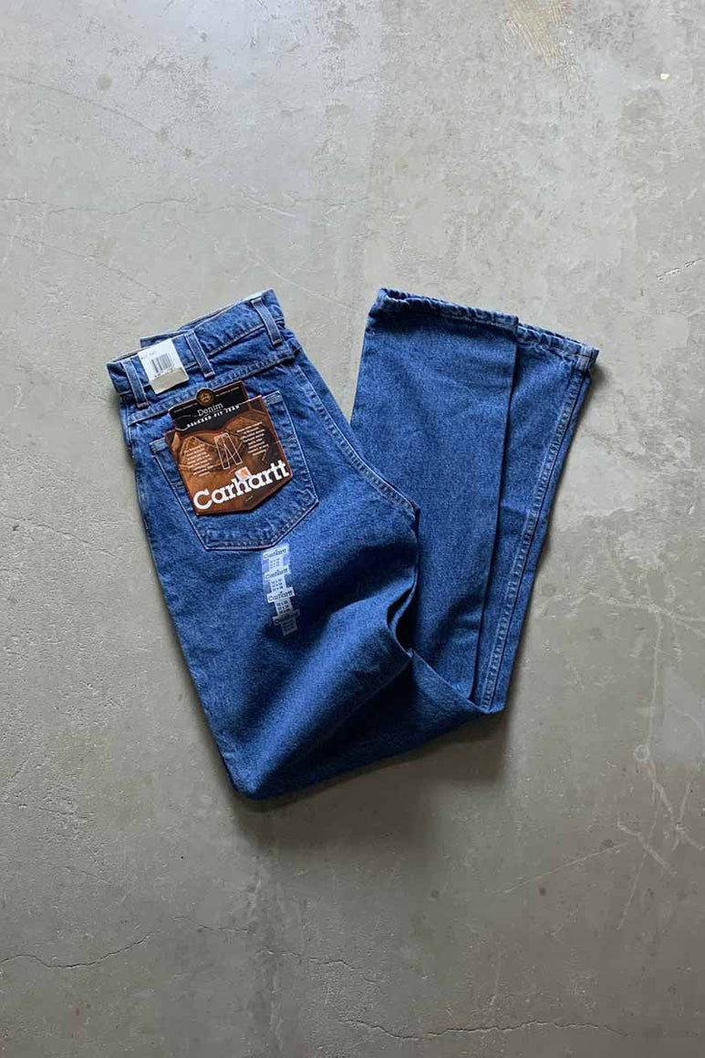 90'S RELAXED FIT DENIM PANTS / INDIGO [SIZE: W32L38 DEADSTOCK/NOS]