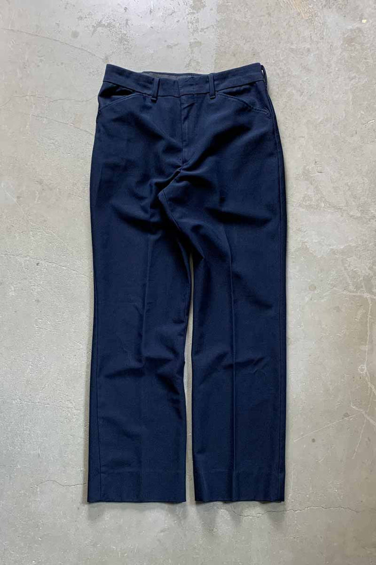 MADE IN USA 90'S SLACKS PANTS / NAVY [SIZE: W32L32  USED]