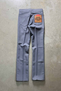 99'S 517 BOOTSCUT STA-PREST POLY PANT / GRAY [SIZE: W30L34 DEADSTOCK/NOS]