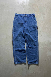 MADE IN MEXICO Y2K EARLY 00'S DENIM CARPENTER PANTS / INDIGO [SIZE: W34 x L32  USED]