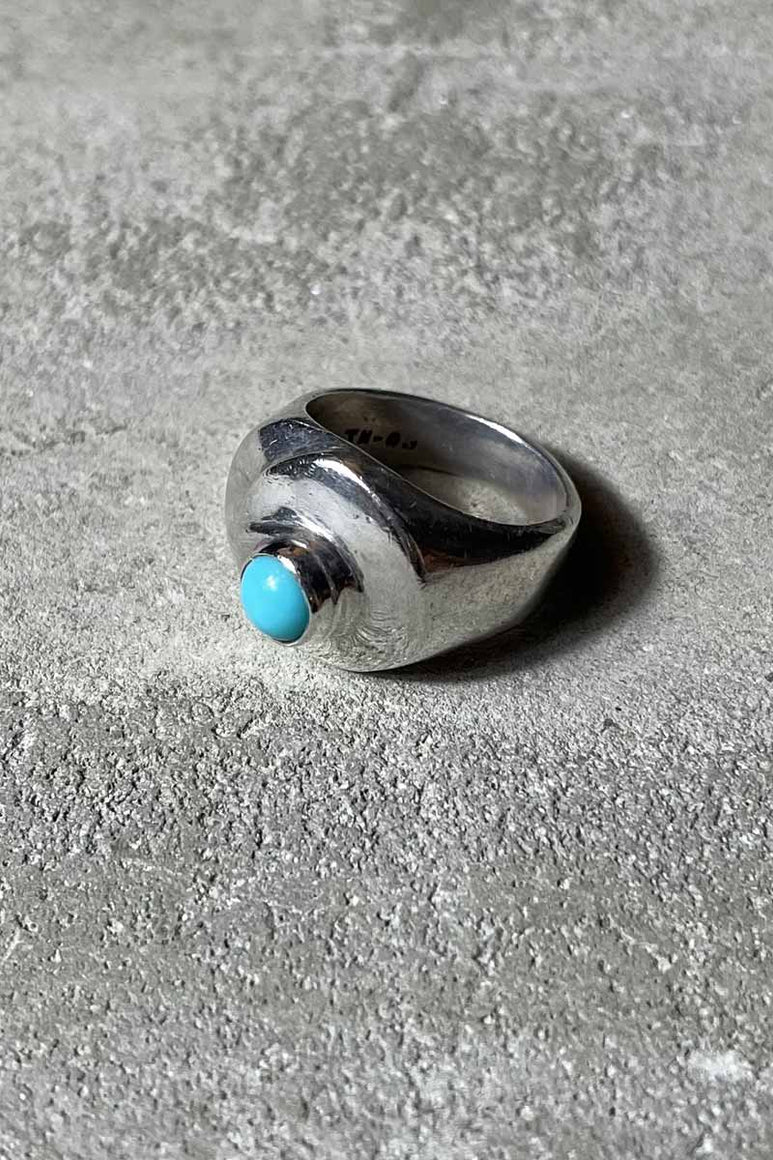 MADE IN MEXICO 925 SILVER RING W / TURQUOISE  [SIZE: 15号相当 USED]