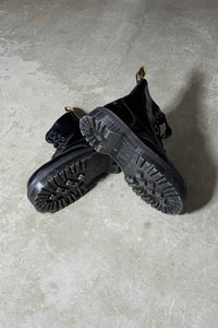 SIDE-ZIP 8-HOLE LEATHER BOOTS / BLACK [SIZE: US9.0(27.0cm相当) USED]