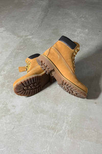 6 INCH NUBACK LEATHER BOOTS W/BOX / BEIGE [SIZE: US10.0(28.0cm相当) USED]