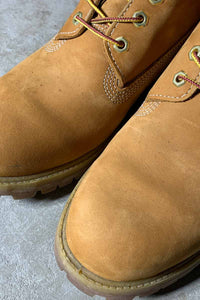 6 INCH NUBACK LEATHER BOOTS W/BOX / BEIGE [SIZE: US10.0(28.0cm相当) USED]