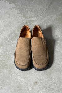 MADE IN PORTUGAL LEATHER NUBACK SLIP-ON / BROWN [SIZE: 42(27.0cm相当) USED]