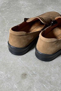 MADE IN PORTUGAL LEATHER NUBACK SLIP-ON / BROWN [SIZE: 42(27.0cm相当) USED]