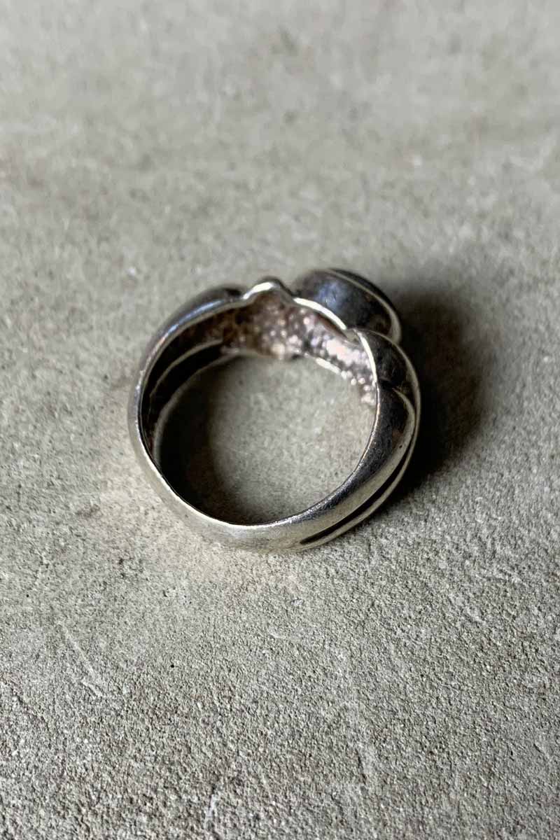 925 SILVER RING W/ONYX [SIZE: 13.5号相当 USED]