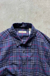 L/S COTTON CHECK SHIRT / GRAY [SIZE: M USED]