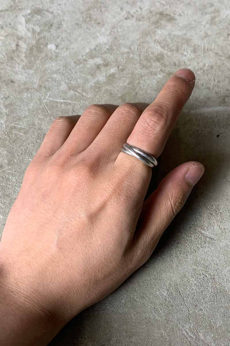 指輪 silver 3個 hand-made ビンテージ unisex-