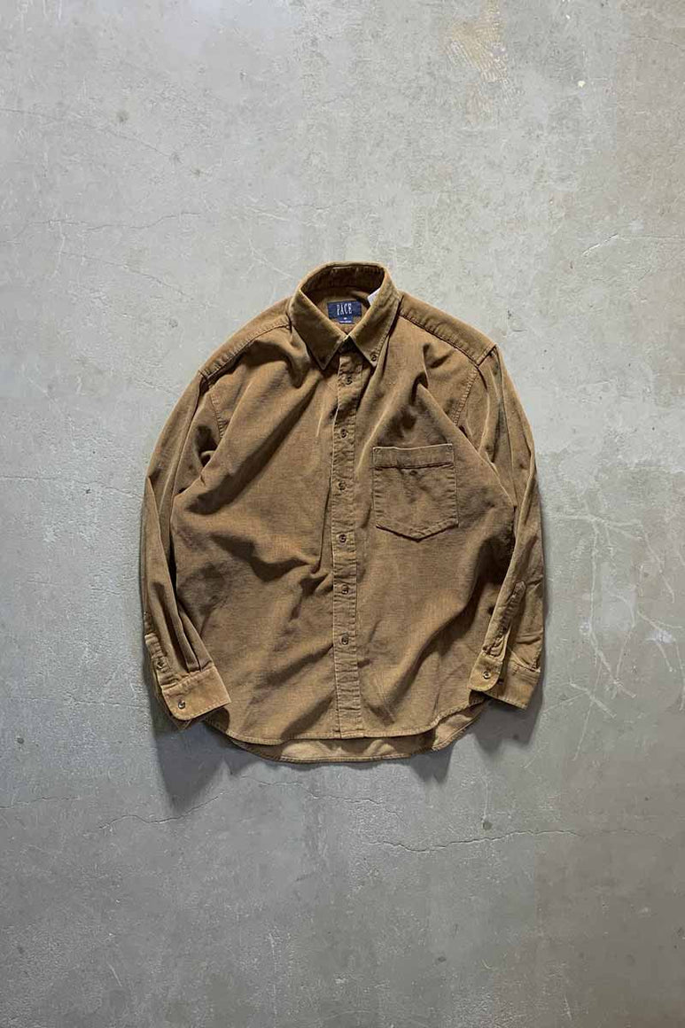 90'S B.D L/S CORDUROY SHIRT / BROWN [SIZE: M USED]