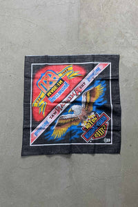 MADE IN USA 80'S VINTAGE BANDANA / BLACK [SIZE: ONE SIZE USED]