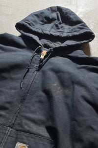 MADE IN USA 90'S DUCK ACTIVE JACKET W/FLEECE LINER / BLACK [SIZE: XL USED]