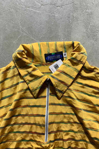 S/S COMPRESSION HALF-ZIP POLO SHIRT / YELLOW [SIZE:M USED]