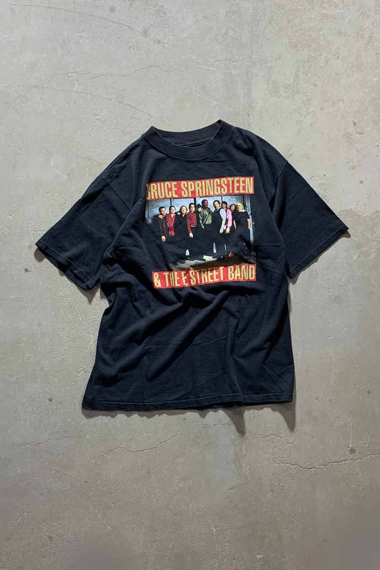 MADE IN USA 99'S BRUCE SPRINGSTEEN PRINT TOUR BAND T-SHIRT / BLACK [SIZE: L USED]