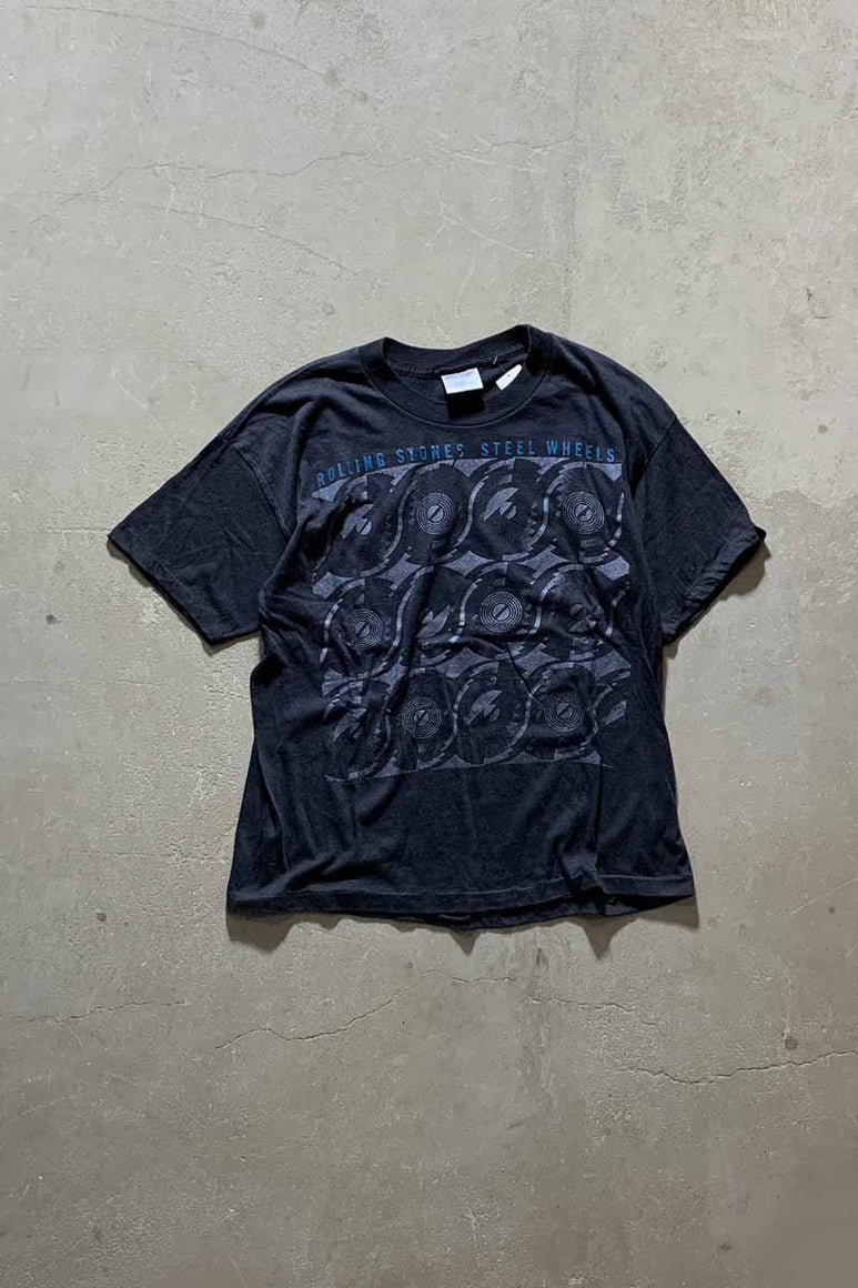BROCKUM 89'S ROLLING STONES THE NORTH AMERICAN TOUR BAND T-SHIRT / BLACK [SIZE: L  DEADSTOCK/NOS]