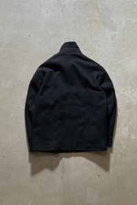 90'S ZIP UP WOOL JACLET W/QUILTING LINER / BLACK  [SIZE: L USED]