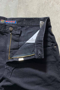 MADE IN MEXICO Y2K EARLY 00'S BLACK DENIM SHORTS / BLACK [SIZE: W34  DEADSTOCK/NOS]