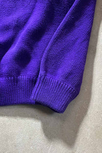 90'S COTTON KNIT SWEATER / PURPLE [SIZE: S USED]