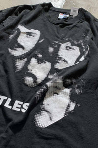 MADE IN MEXICO 91'S THE BEATLES PRINT BAND T-SHIRT / BLACK [SIZE: XL USED]