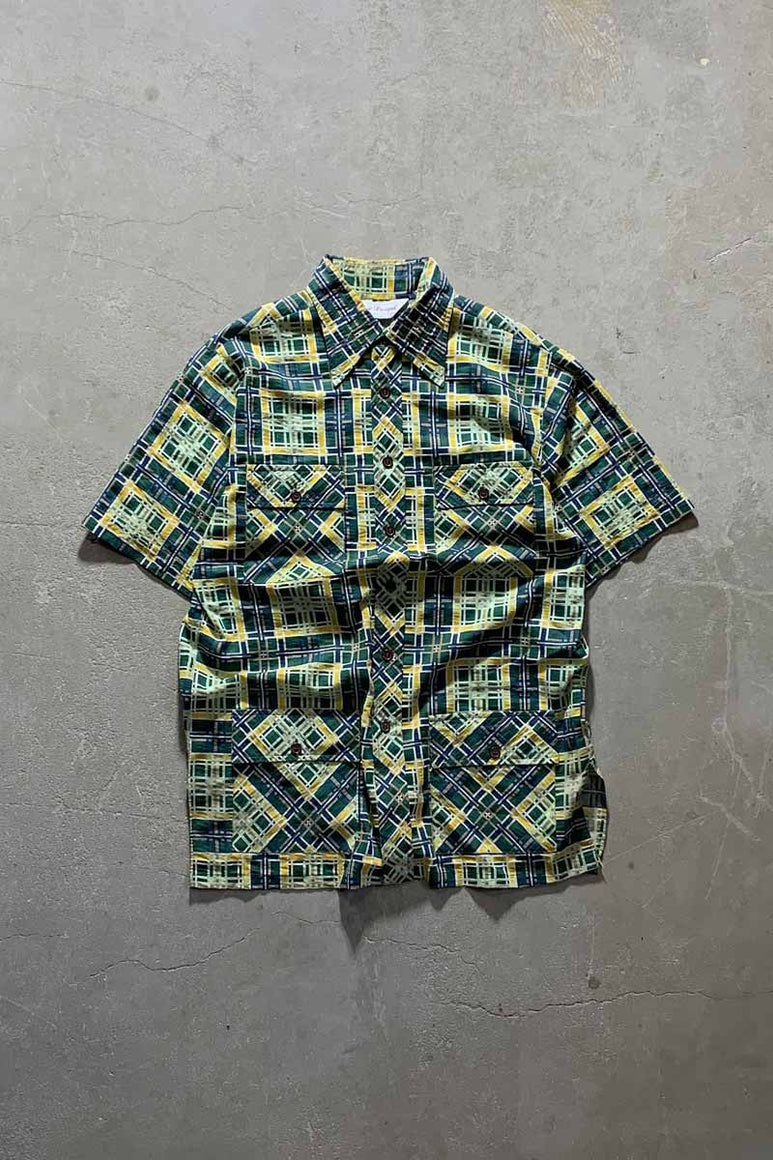 70'S CHECK S/S SHIRT/ MULTI  [SIZE:M USED]