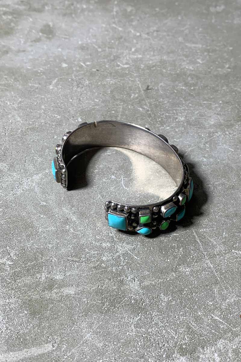 925 SILVER BANGLE W/TURQUOISE [SIZE: ONE SIZE USED]