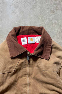 MADE IN USA 80-90'S DUCK SANTAFE JACKET W/QUILTING LINER / BEIGE [SIZE: L USED]