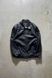 Y2K EARLY 00'S LEATHER JACKET / BLACK [SIZE: L USED]